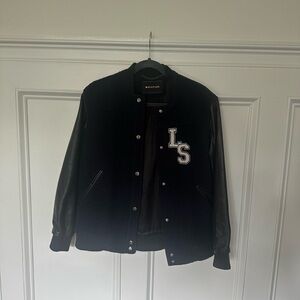 Whistles bomber jacket. Embroidered LS. SIZE US 6.